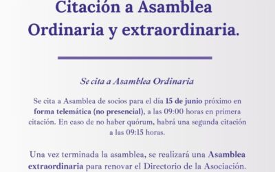 Citación a Asamblea Ordinaria y extraordinaria.